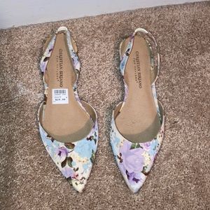 Floral slip on flats